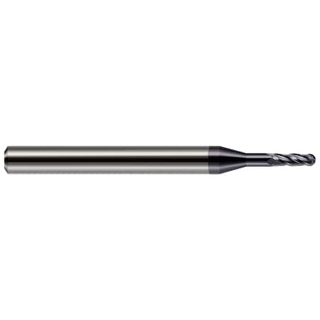 Miniature End Mill - 4 Flute - Ball 0.0600 Cutter DIA X 0.1800 Length Of Cut